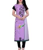 Multicolor printed crepe ethnic-kurtis