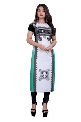 Multicolor printed crepe ethnic-kurtis 1