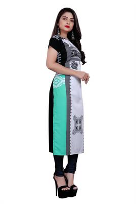 Multicolor printed crepe ethnic-kurtis 4