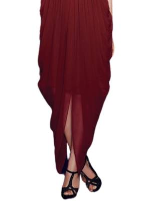 Maroon embroidered georgette ethnic-kurtis 3