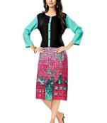 Multicolor printed rayon ethnic-kurtis