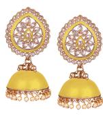 Yellow pearl earrings