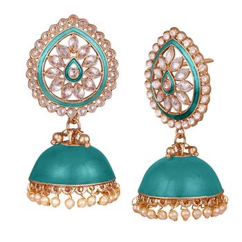 Blue pearl earrings 3