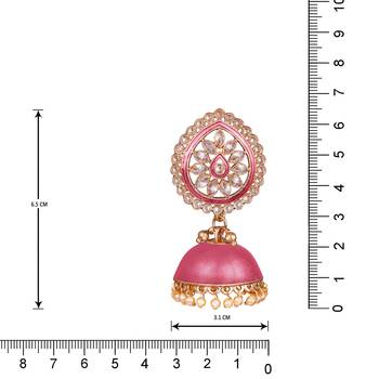 Pink pearl earrings 4