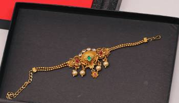 Gold pearl bajuband 1