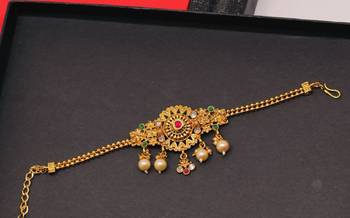 Gold pearl bajuband 1