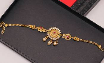 Gold pearl bajuband 1