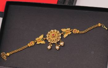 Gold pearl bajuband 1