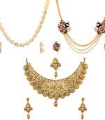 Gold cubic zirconia jewellery-combo