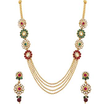 Gold cubic zirconia jewellery-combo 4