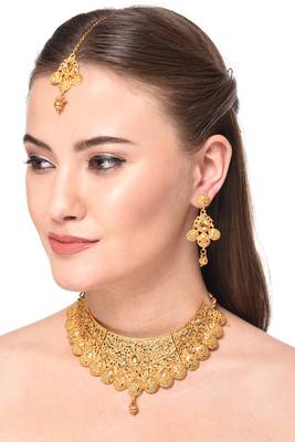 Gold cubic zirconia jewellery-combo 5