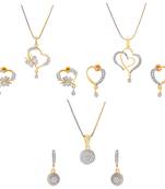 Silver cubic zirconia jewellery-combo