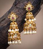 Gold jhumkas