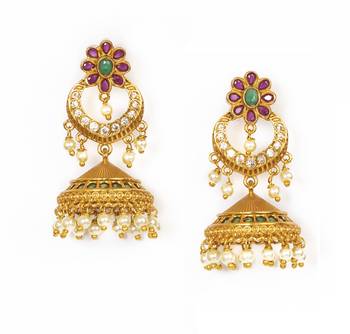 Gold jhumkas 2
