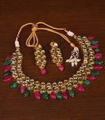 Kundan Embellished Multilayer Stone  Choker FNN200
