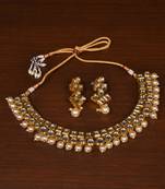 Kundan Embellished Multilayer Pearl Choker FNN201