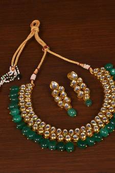 Kundan Embellished Multilayer Stone Choker FNN204
