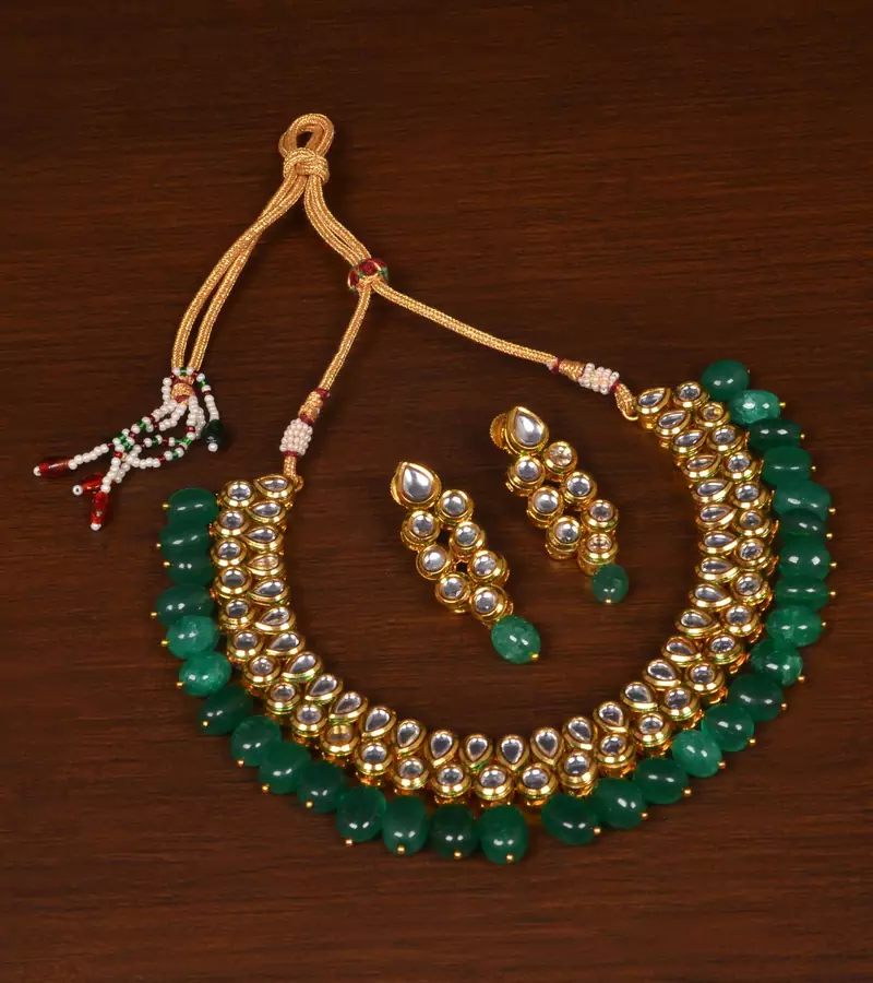 Kundan Embellished Multilayer Stone Choker FNN204