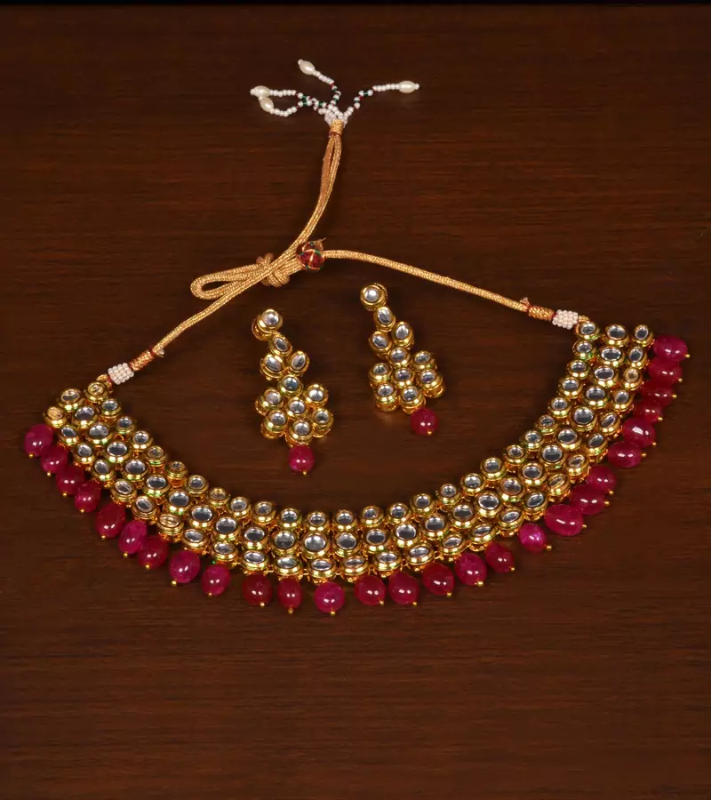 Kundan Embellished Multilayer Stone Choker FNN206
