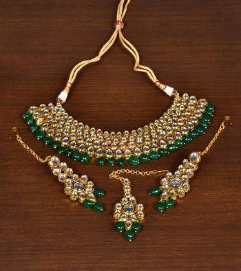 Kundan Embellished Multilayer Stone Choker FNN207 1
