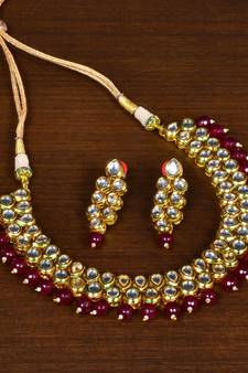 Kundan Embellished Multilayer Stone Choker FNN209