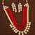 Maroon Stone and Kundan Embellished Multilayer Wedding Essential Necklace FNN215