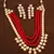 Maroon Stone and Kundan Embellished Multilayer Wedding Essential Necklace FNN215