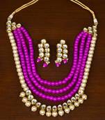 Stone and Kundan Embellished Multilayer Wedding Essential Necklace FNN221