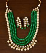 Stone and Kundan Embellished Multilayer Wedding Essential Necklace FNN222