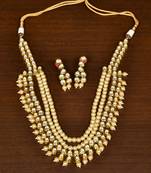 Stone and Kundan Embellished Multilayer Wedding Essential Necklace FNN226