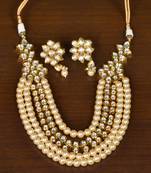 Stone and Kundan Embellished Multilayer Wedding Essential Necklace FNN229