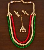 Stone and Kundan Embellished Multilayer Wedding Essential Necklace FNN232