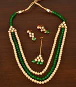 Stone and Kundan Embellished Multilayer Wedding Essential Necklace FNN233