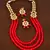 Stone and Kundan Embellished Multilayer Wedding Essential Necklace FNN239