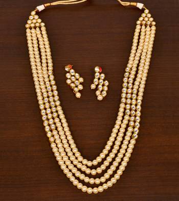 Stone and Kundan Embellished Multilayer Wedding Essential Necklace FNN244 1