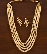 Stone and Kundan Embellished Multilayer Wedding Essential Necklace FNN244