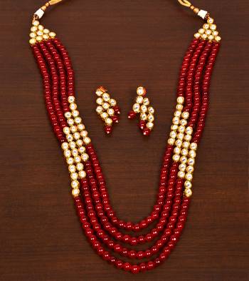 Stone and Kundan Embellished Multilayer Wedding Essential Necklace FNN245 1