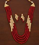 Stone and Kundan Embellished Multilayer Wedding Essential Necklace FNN245