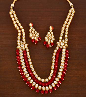 Stone and Kundan Embellished Multilayer Wedding Essential Necklace FNN248 1