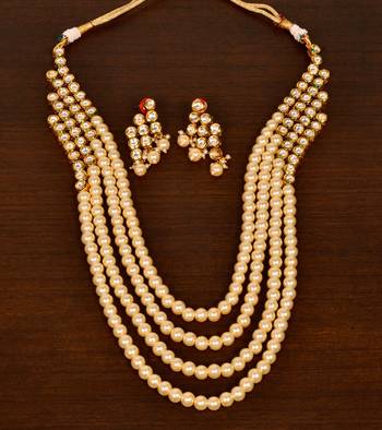 Stone and Kundan Embellished Multilayer Wedding Essential Necklace FNN249 1