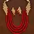 Stone and Kundan Embellished Multilayer Wedding Essential Necklace FNN250