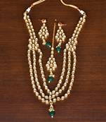 Stone and Kundan Embellished Multilayer Wedding Essential Necklace FNN258