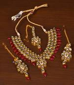 Kundan and Stone Embellished Designer Necklace FNN261