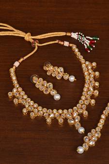 Kundan Embellished Designer Wedding Necklace FNN265