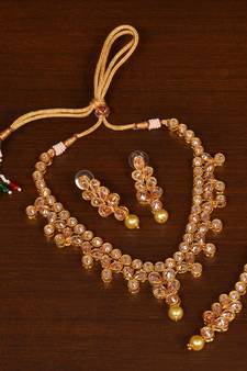Kundan Embellished Designer Wedding Necklace FNN266