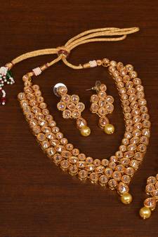 Kundan Embellished Designer Wedding Necklace FNN267