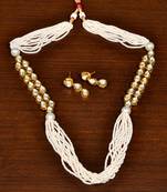 Seed Pearl and Kundan Embellished Necklace FNN272