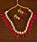 Kundan and Stone Embellished Necklace FNN273