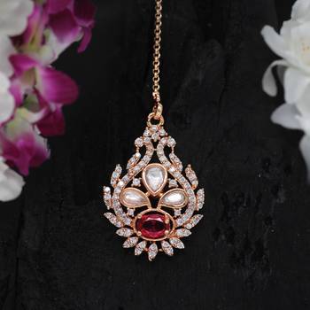 Pink maang-tikka 2
