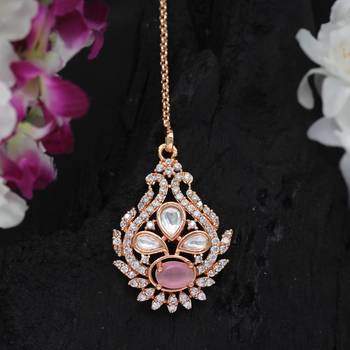Pink maang-tikka 2
